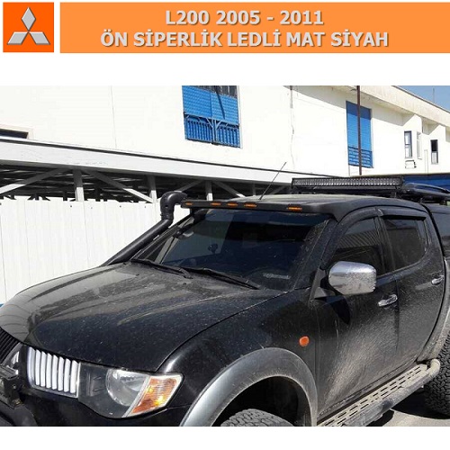MITSUBISHI L200 2005-11 ÖN SİPERLİK LEDLİ MAT SİYAH