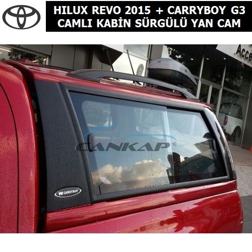TOYOTA HILUX REVO 2015+ CARRYBOY G3 CAMLI KABİN SÜRGÜLÜ YAN CAMLI