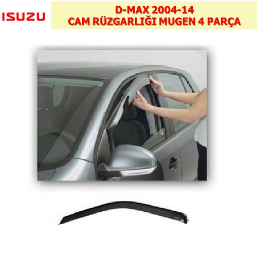 ISUZU D-MAX 2004-14 CAM RÜZGARLIĞI MUGEN 4 PARÇA