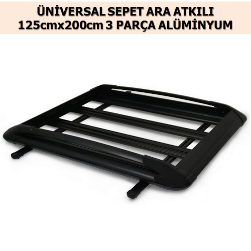 ÜNİVERSAL SEPET ARA ATKILI 125cmx200cm 3 PARÇA SİYAH