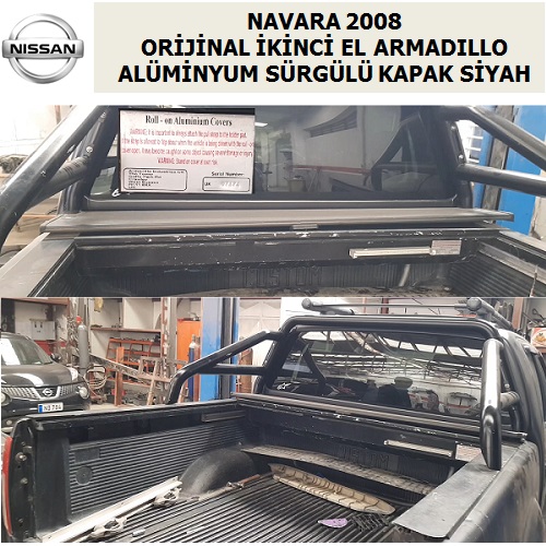 NISSAN NAVARA 2006-10 ORİJİNAL İKİNCİ EL ARMADILLO ALÜMİNYUM SÜRGÜLÜ KAPAK SİYAH