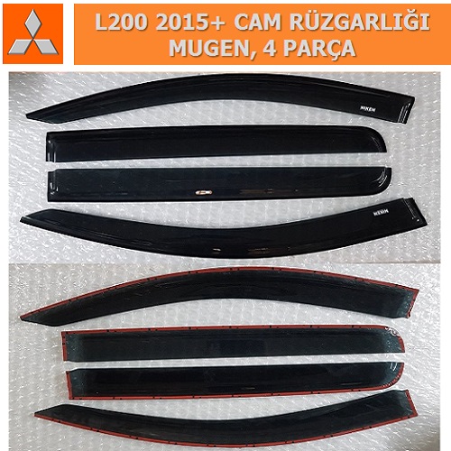 MITSUBISHI L200 2015+ CAM RÜZGARLIĞI MUGEN, 4 PARÇA