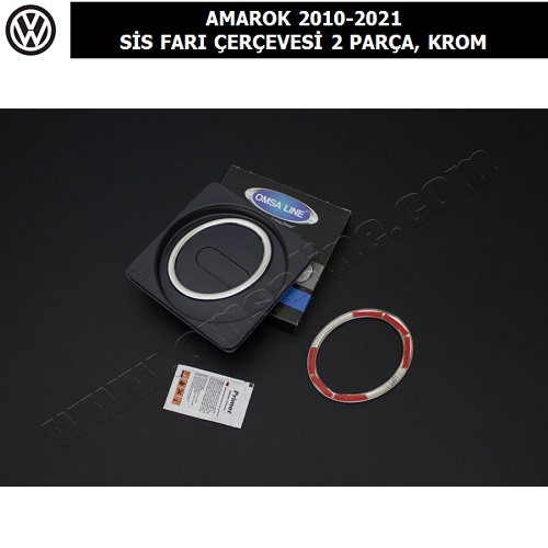 VOLKSWAGEN AMAROK 2010-21 SİS FARI ÇERÇEVESİ 2 PARÇA, KROM