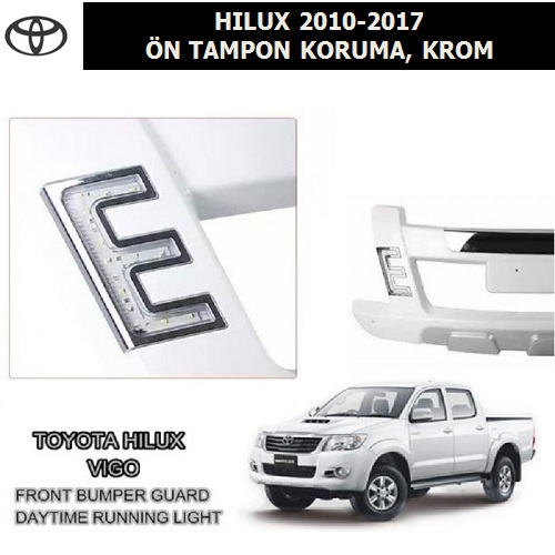TOYOTA HILUX 2010-2017 ÖN TAMPON KORUMA, KROM