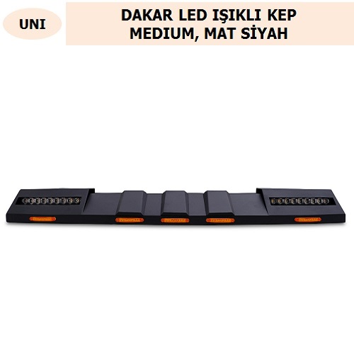 ÜNİVERSAL DAKAR LED IŞIKLI KEP MEDIUM MAT SİYAH
