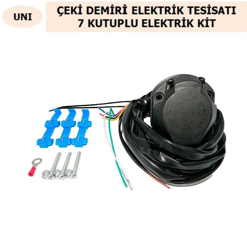ÜNİVERSAL ÇEKİ DEMİRİ ELEKTRİK TESİSATI 7 KUTUPLU ELEKTRİK KİT