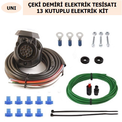 ÜNİVERSAL ÇEKİ DEMİRİ ELEKTRİK TESİSATI 13 KUTUPLU ELEKTRİK KİT