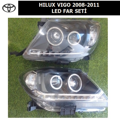 TOYOTA HILUX VIGO 2008-2011 LED FAR SETİ PMMA